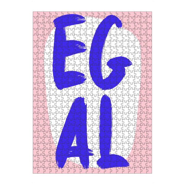 Puzzle Ravensburger "Egal - Rosablau" artboxONE - Typografie,Abstrakt,Lustig