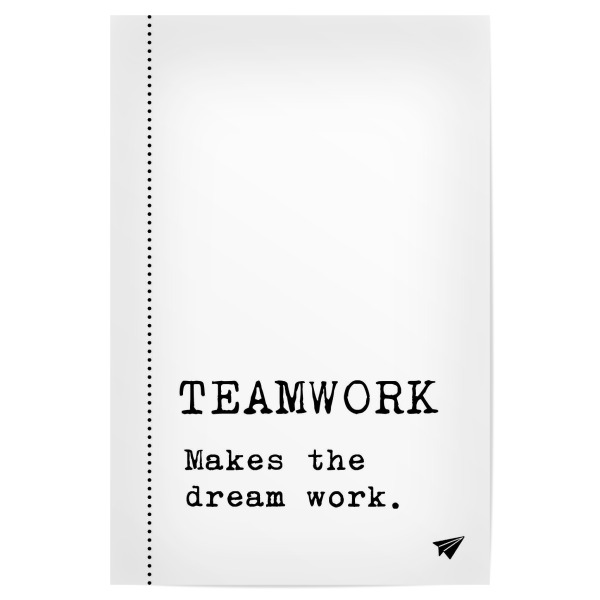 Poster 30x20 cm "Teamwork makes the dream work" artboxONE - Typografie