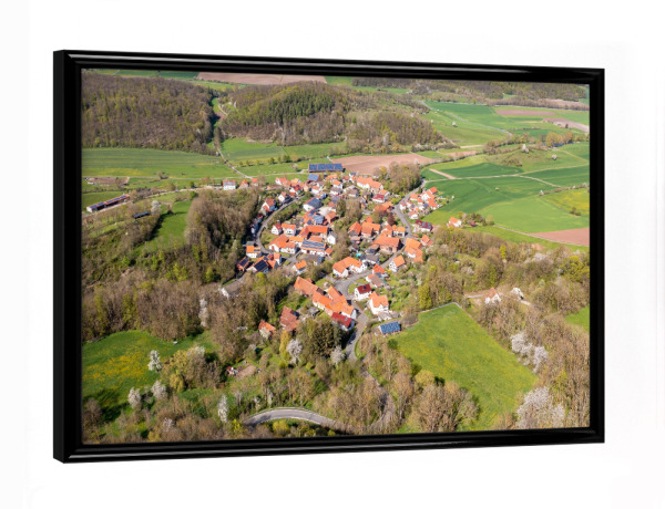 Poster mit schwarzem Rahmen "Lüderbach in Nordhessen" artboxONE - Natur,Architektur