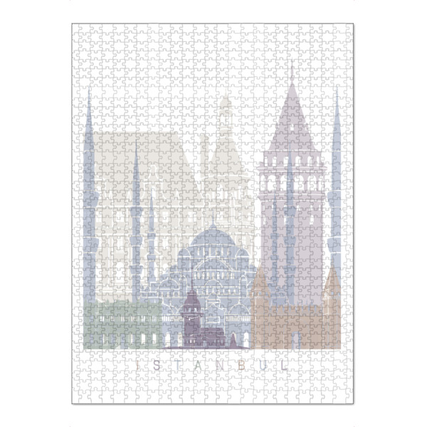 Puzzle Ravensburger "ISTANBUL SKYLINE PASTELL-b" artboxONE - Städte,Architektur
