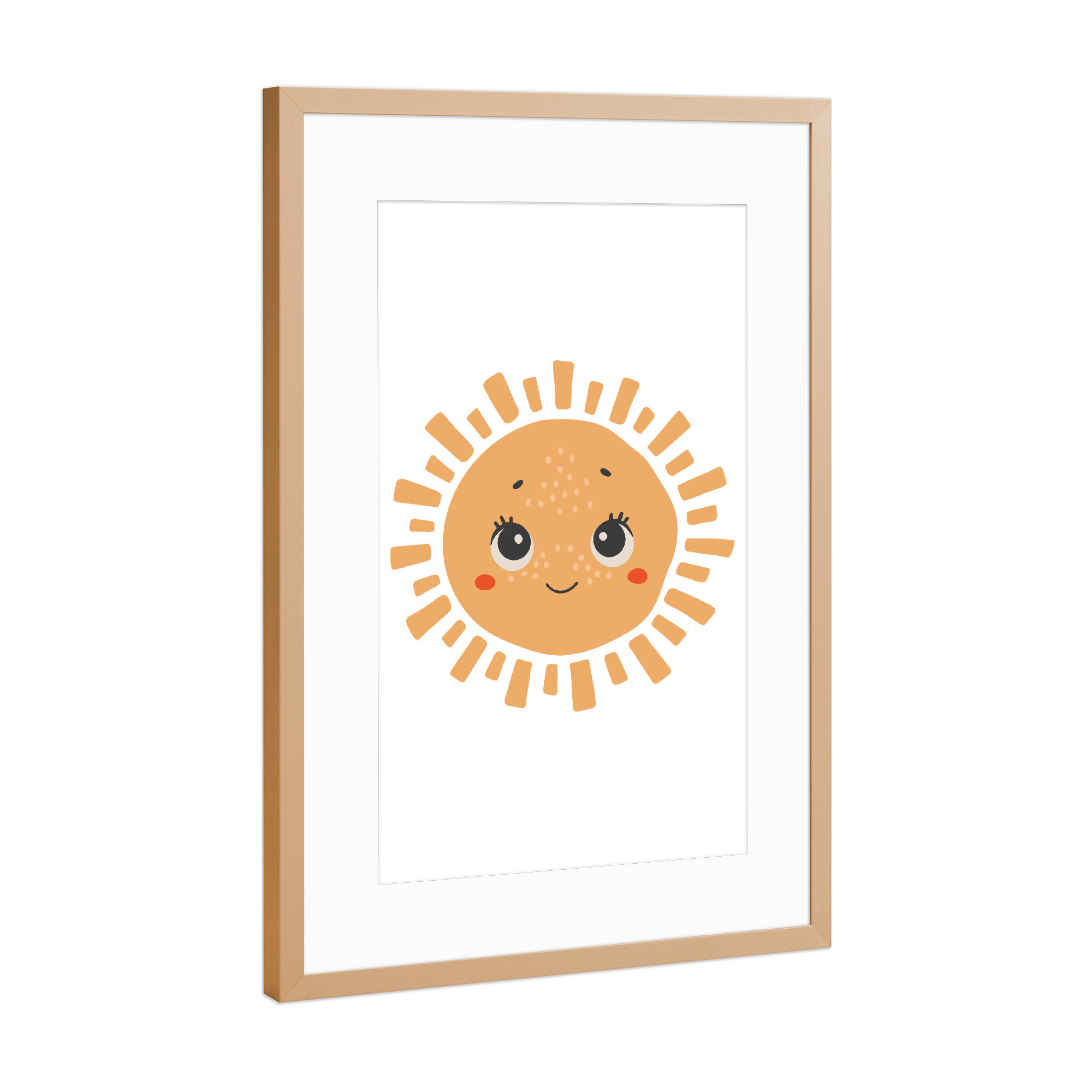Poster mit Rahmen Kupfer "Niedliches Sonnendesign" artboxONE - Tiere,Lustig
