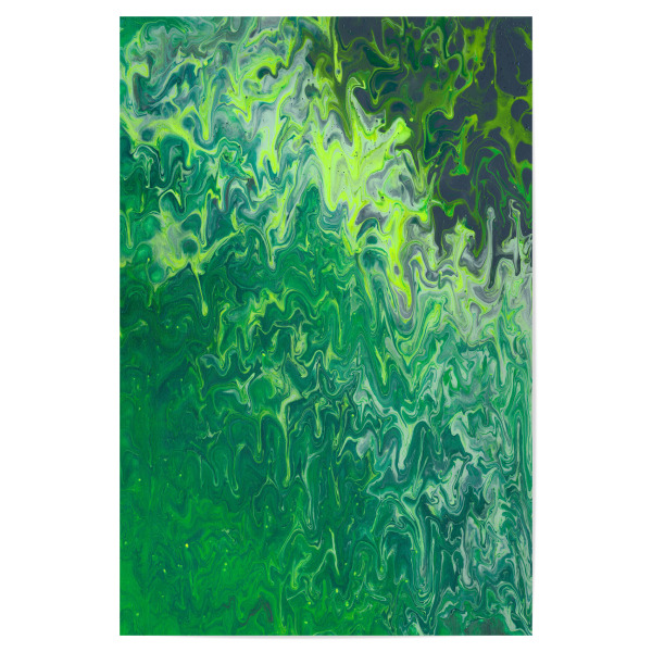 Poster "DuUndIch - Green War" artboxONE - Natur,Abstrakt,Marmor - Abstrakt,Modern,Bunt,Pinsel,Leinwand,Farbe,Farbig,Kontrast