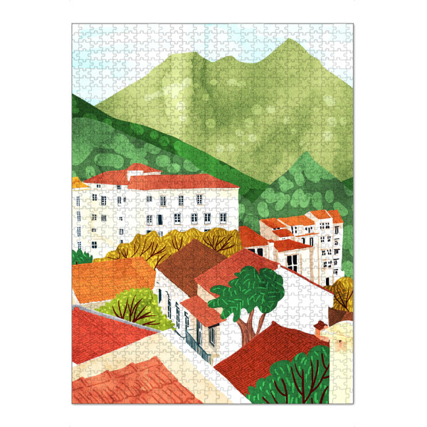 Puzzle Ravensburger "Friedliche Stadt" artboxONE - Städte,Architektur