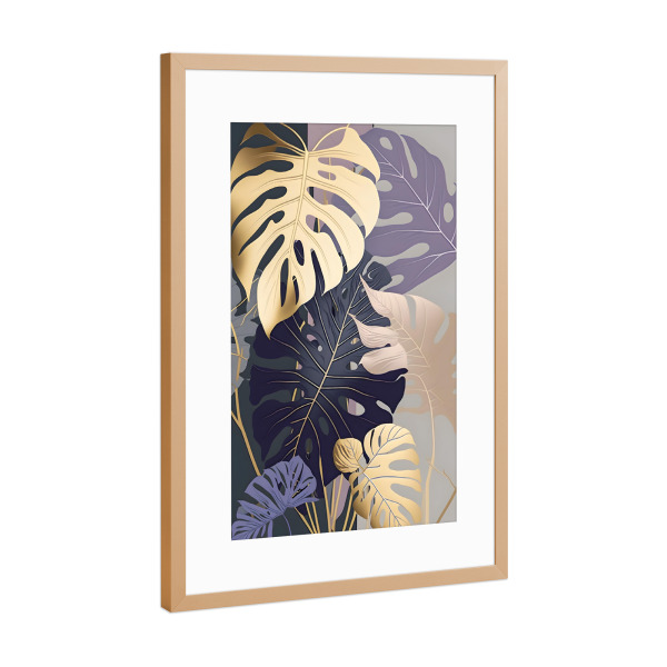 Poster mit Rahmen Kupfer "Schatten und Licht" artboxONE - Natur,Floral,Abstrakt