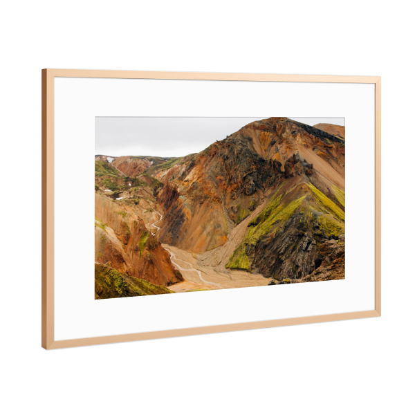 Poster mit Rahmen Kupfer "Landmannalaugar" artboxONE - Natur,Reise,Reise / Länder