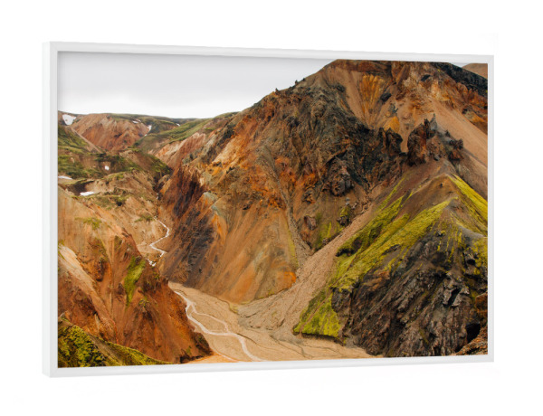 Poster mit weißem Rahmen "Landmannalaugar" artboxONE - Natur,Reise,Reise / Länder