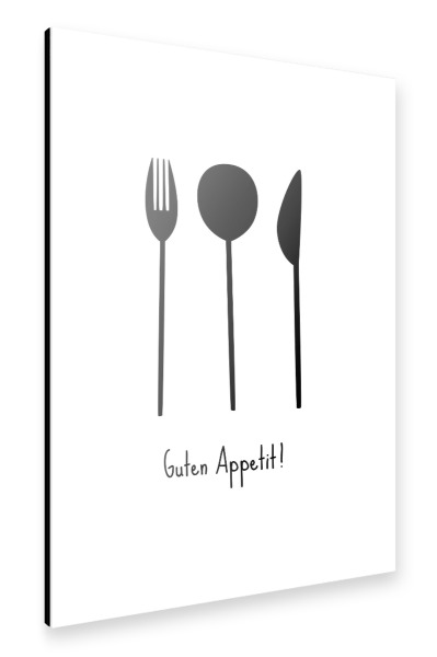 Alu-Dibond "Besteck - Guten Appetit! (No.1)" 30x20 cm artboxONE
