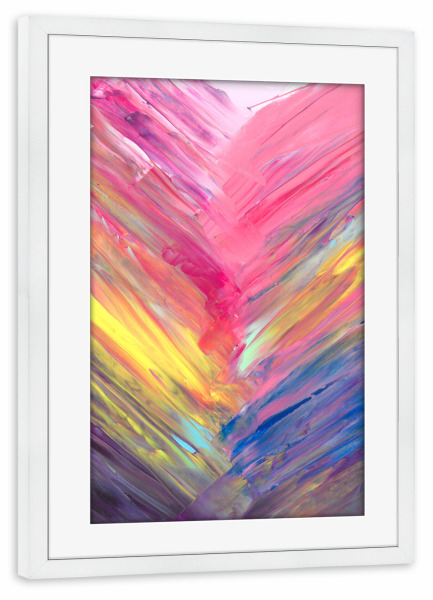 Poster mit Rahmen weiß "DuUndIch - Straight" artboxONE - Abstrakt,Festivals - Abstract,Modern,Bunt,Farbenfroh