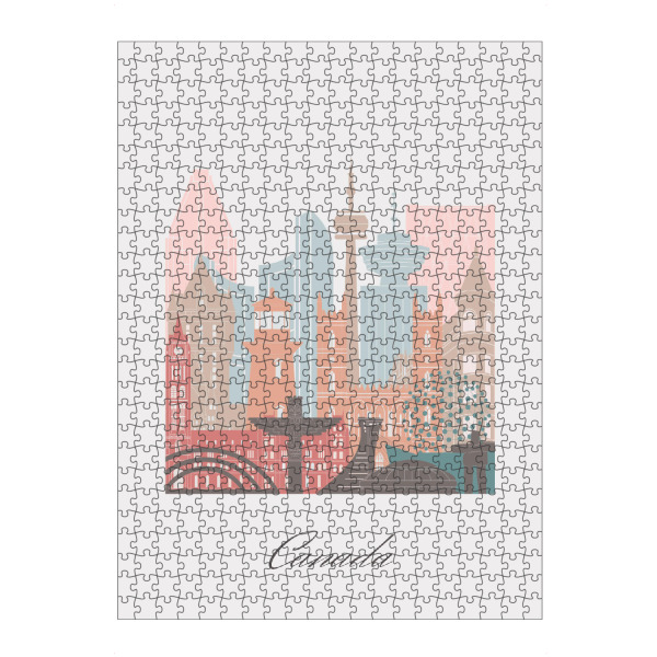 artboxONE Puzzle "Kanada-Skyline im Pastellstil" artboxONE - Städte,Reise,Architektur,Kartografie