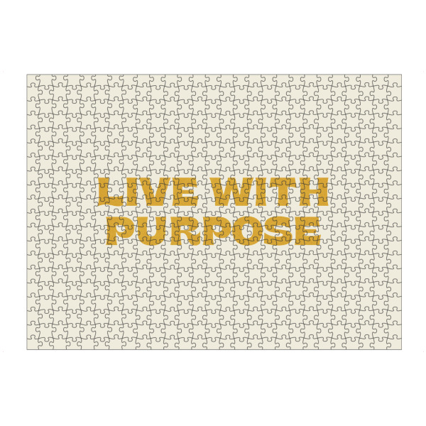 artboxONE Puzzle "Retro-Typ – Lebe mit Absicht" artboxONE - Typografie