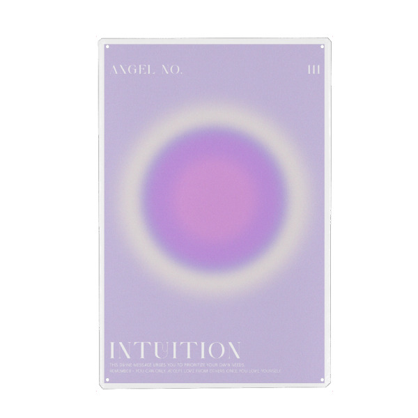 Metall Poster "Malou Studio - Engelsnummer" artboxONE - Typografie,Abstrakt,Galaxy