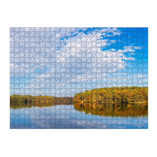 artboxONE Puzzle "Wolken, herbstliche Bäume, See" artboxONE - Natur,Reise