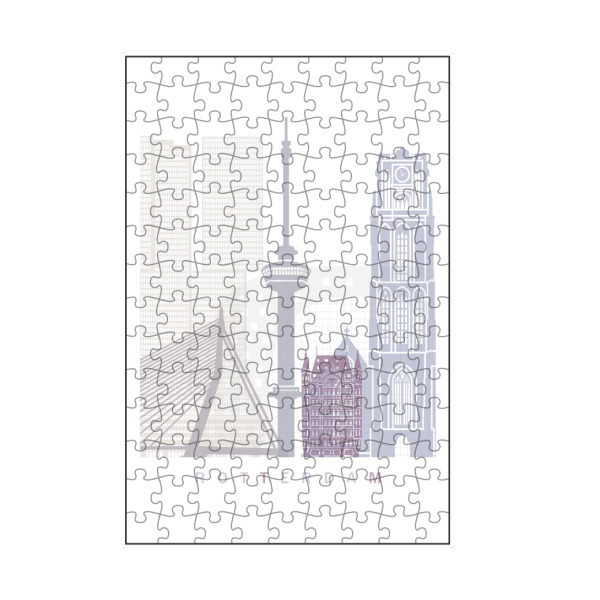 artboxONE Puzzle "ROTTERDAM SKYLINE PASTELL-b" artboxONE - Städte,Architektur