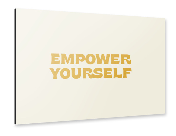 Alu-Dibond "Retro-Typ – Stärken Sie sich" 30x20 cm artboxONE