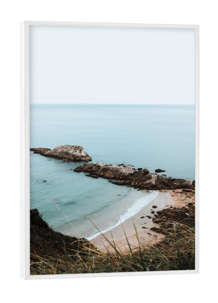 Poster mit weißem Rahmen "Ein Tag am Strand" artboxONE - Natur,Reise,Reise / Strand und Meer,Reise / Länder