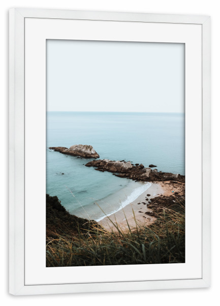 Poster mit Rahmen weiß "Ein Tag am Strand" artboxONE - Natur,Reise,Reise / Strand und Meer,Reise / Länder