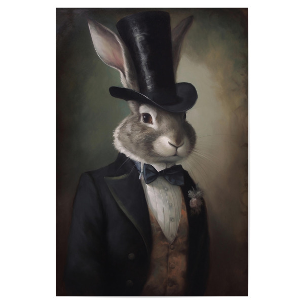 Poster 30x20 cm "Herr Hase" artboxONE - Tiere