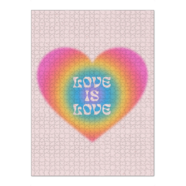 Puzzle Ravensburger "Liebe ist Liebesherz" artboxONE - Menschen,Liebe - Liebe,Liebe ist liebe,Stolz,Stolzmonat,Herz,Regenbogen,Aura - Bild liebe