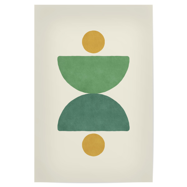 Poster "Halbkreis-Balance - grün" artboxONE - Abstrakt,Geometrie
