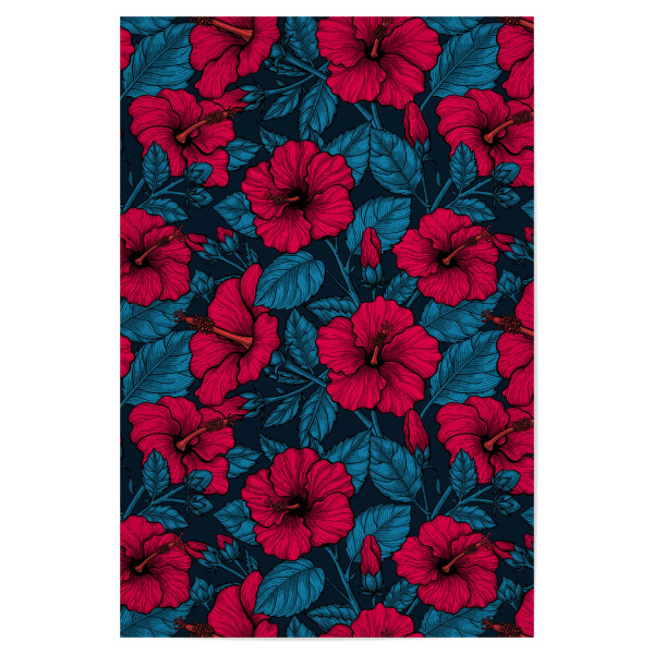 Poster 30x20 cm "Rote Hibiskusblüten" artboxONE - Floral