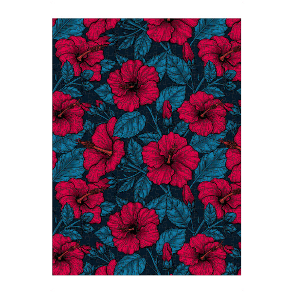 artboxONE Puzzle "Rote Hibiskusblüten" artboxONE - Floral