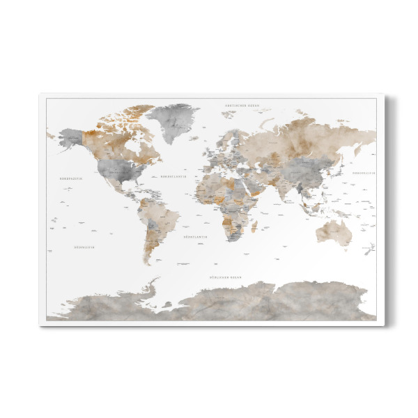 Galerie-Print "Weltkarte auf Deutsch, Matteo" 30x20 cm artboxONE