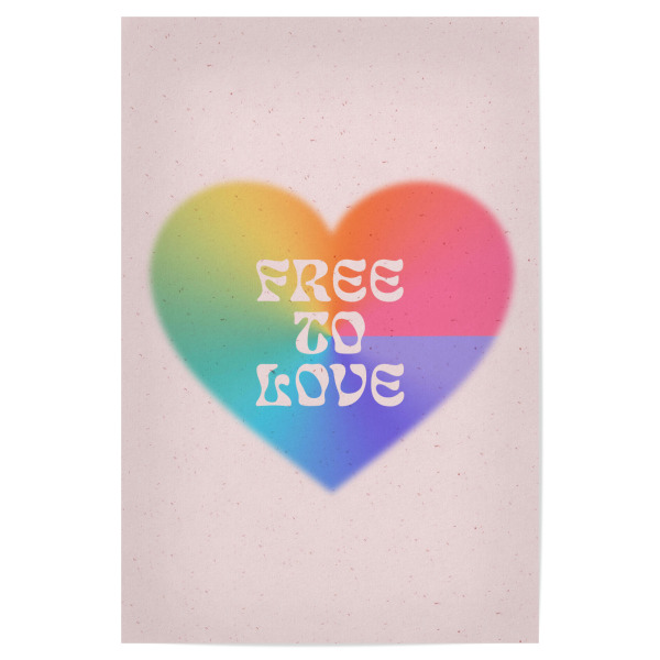 Poster "Frei zu lieben" artboxONE - Menschen,Liebe - Liebe,Frei,Liebe ist liebe,Stolz,Stolzmonat,Herz,Aura,Zitat