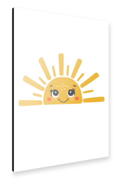 Alu-Dibond "Sonne mit Augen-Baby-Design" 30x20 cm artboxONE