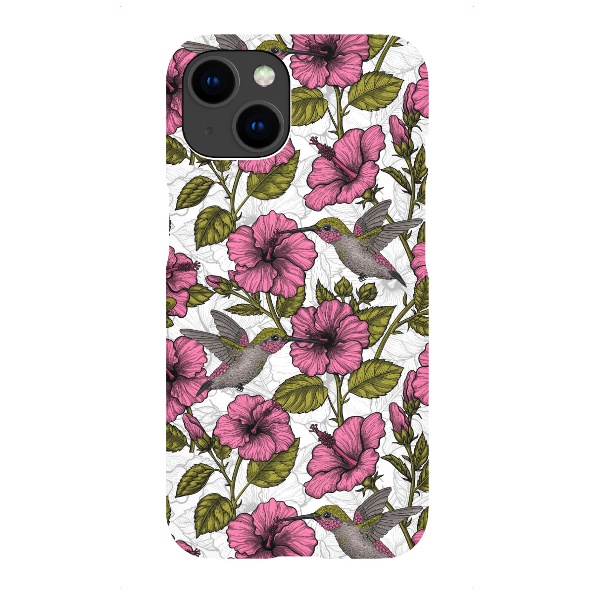 iPhone "Kolibris und rosa Hibiskus" Premium-Case Handyhülle artboxONE