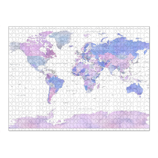 Puzzle Ravensburger "Weltkarte auf Deutsch, Mila" artboxONE - Kartografie