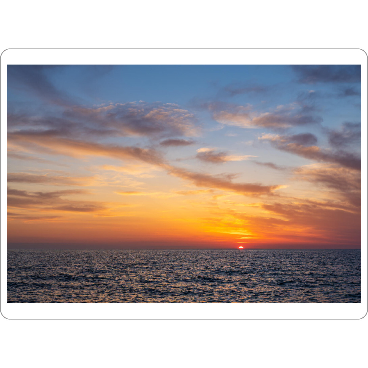 Tischset "Sonnenuntergang, Wolken, Ostsee" artboxONE - Natur,Reise,Reise / Strand und Meer