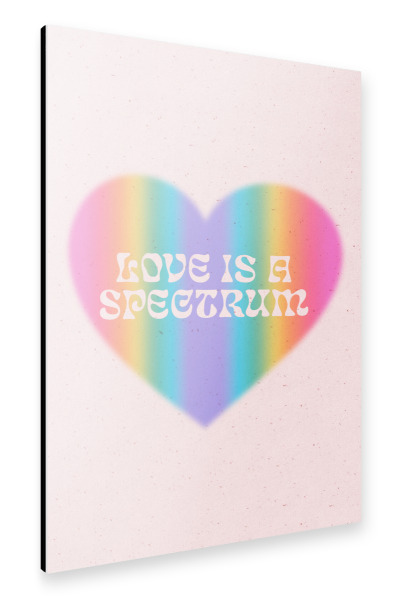 Alu-Dibond "Liebe ist ein Spektrum" 30x20 cm artboxONE