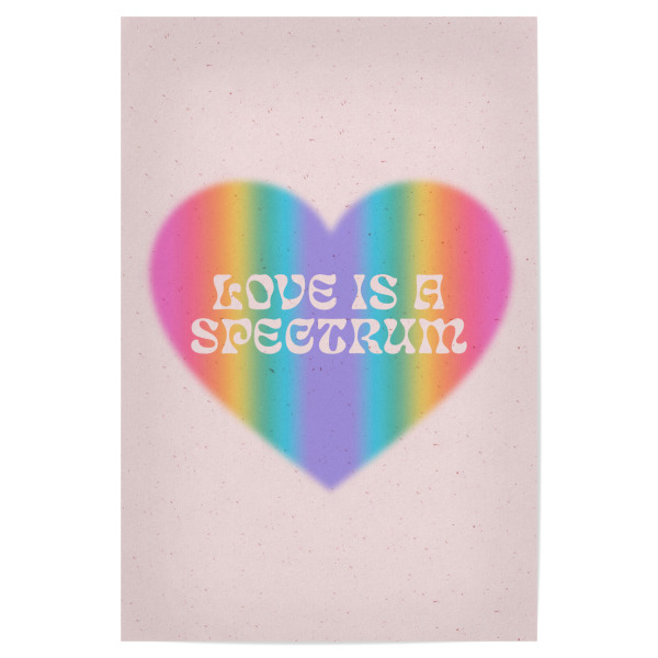 Poster 30x20 cm "Liebe ist ein Spektrum" artboxONE - Menschen,Liebe - Liebe,Farbe,Fett,Spektrum,Stolz,Stolzmonat,Herz,Aura
