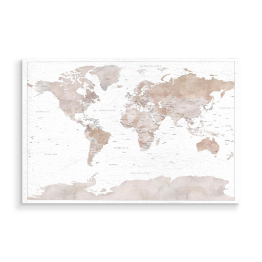 Weltkarte auf Deutsch, Finn