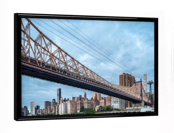 Poster mit schwarzem Rahmen "Queensboro Bridge Manhattan" artboxONE - Städte / New York,Architektur,Reise / Länder