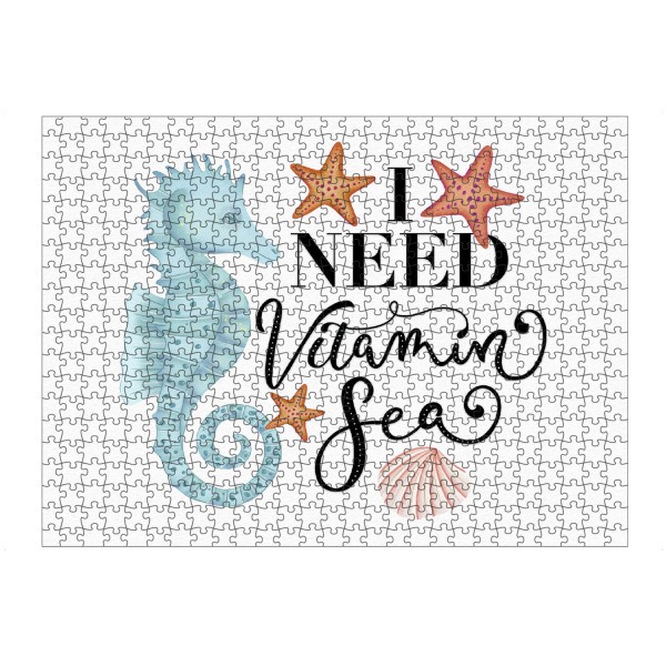 artboxONE Puzzle "All I Need Is Vitamin Sea" artboxONE - Typografie,Tiere,Lustig