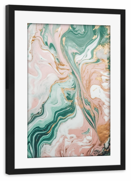 Poster mit Rahmen schwarz "Marmor Abstrakt" artboxONE - Abstrakt,Marmor