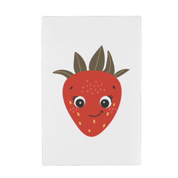 Holzbild "Abstrakte Erdbeerfrucht" artboxONE - Tiere,Abstrakt,Lustig