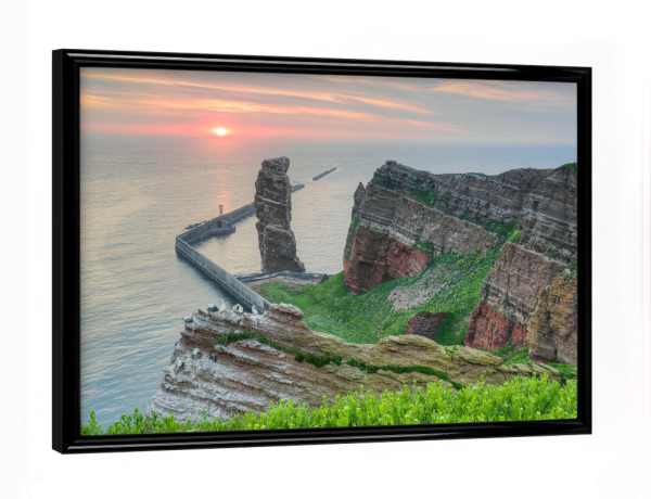 Poster mit schwarzem Rahmen "Lange Anna Helgoland" artboxONE - Natur,Reise,Reise / Strand und Meer