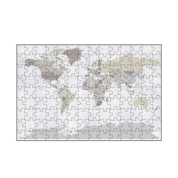 artboxONE Puzzle "Weltkarte auf Deutsch, Piet" artboxONE - Kartografie