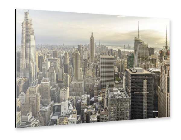 Alu-Dibond "Sonnenuntergang Skyline New York" 30x20 cm artboxONE