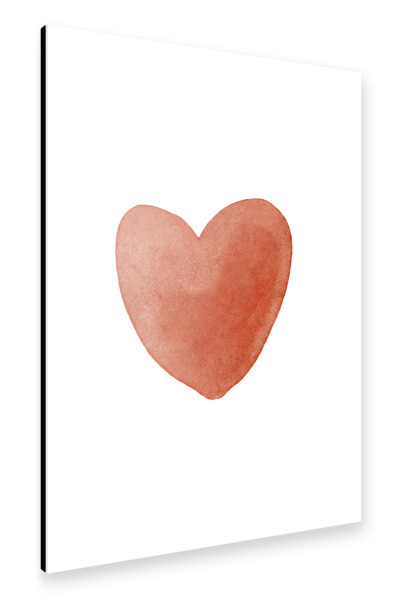 Alu-Dibond "Aquarell-Liebesdesign" 30x20 cm artboxONE
