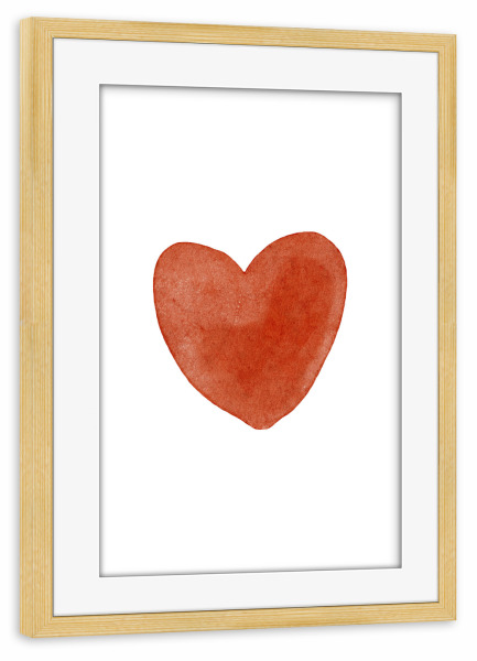 Poster mit Rahmen kiefer "Aquarell-Liebesdesign" artboxONE - Abstrakt,Liebe