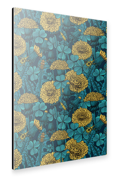 Alu-Dibond "Die Wiese in Gelb und Blau" 30x20 cm artboxONE