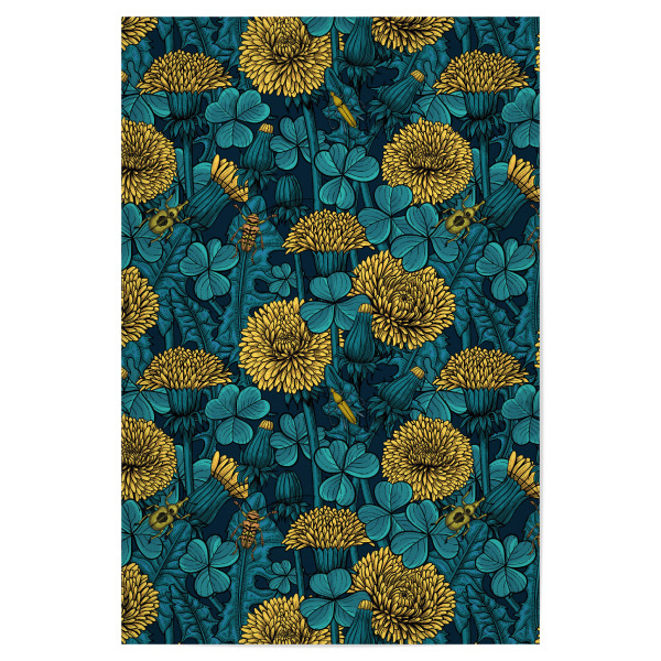 Poster "Die Wiese in Gelb und Blau" artboxONE - Natur,Floral