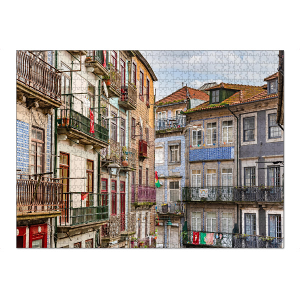 Puzzle Ravensburger "Typische Häuser Porto Portugal" artboxONE - Städte,Reise,Architektur