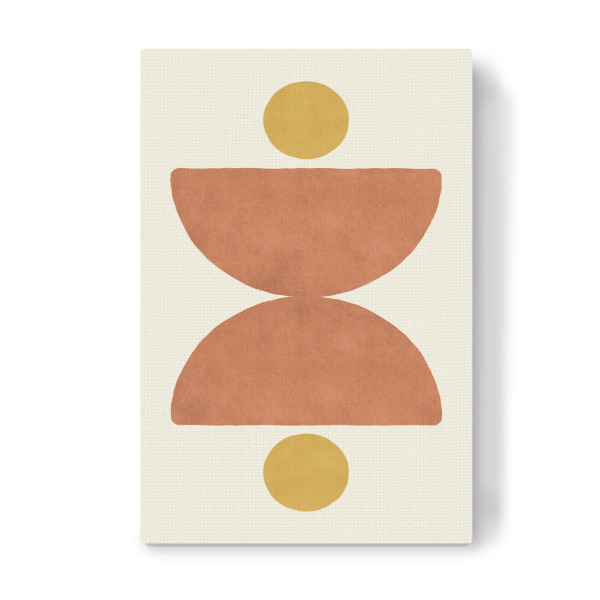 Leinwandbild "Halbkreis-Balance - Orange" artboxONE - Abstrakt,Geometrie