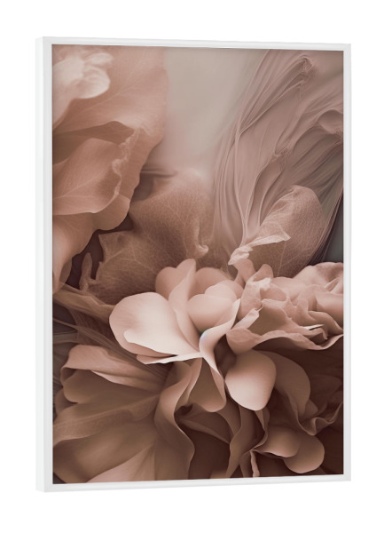 Poster mit weißem Rahmen "Blütentraum altrose" artboxONE - Natur,Floral,Abstrakt