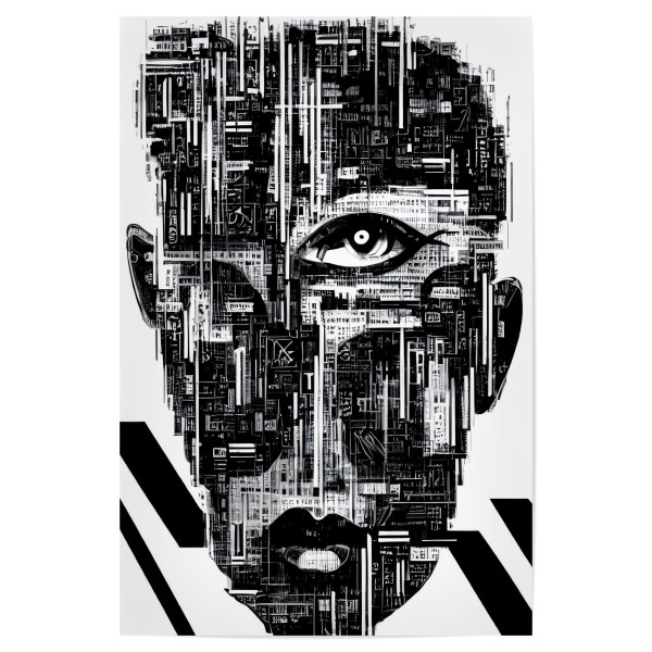 Poster "The man in Black" artboxONE - Abstrakt,Streetart