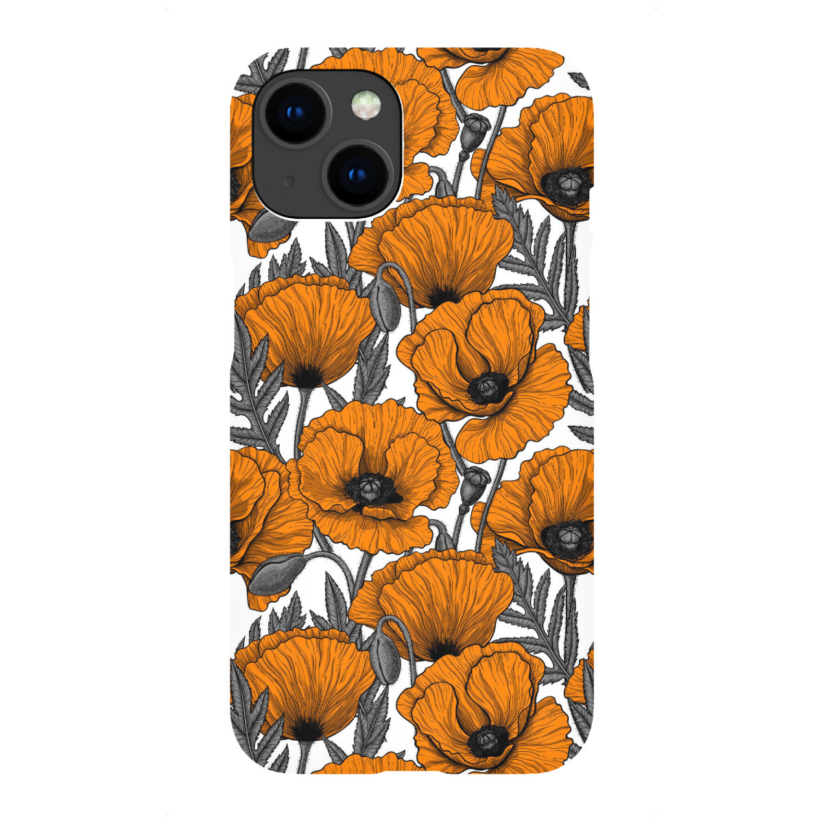 iPhone "Orangefarbene Mohnblumen" Premium-Case Handyhülle artboxONE